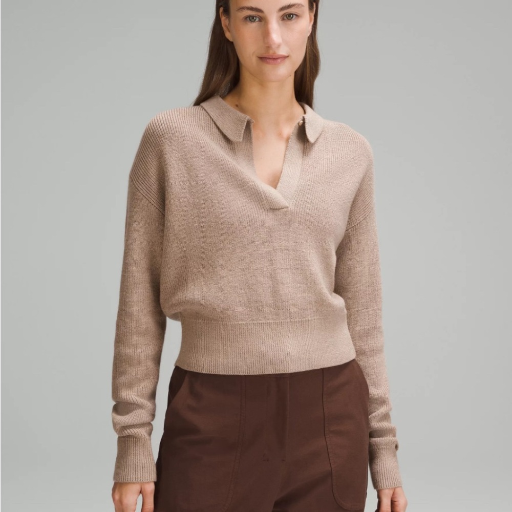 Lululemon Merino Blend Collared Sweater NWOT